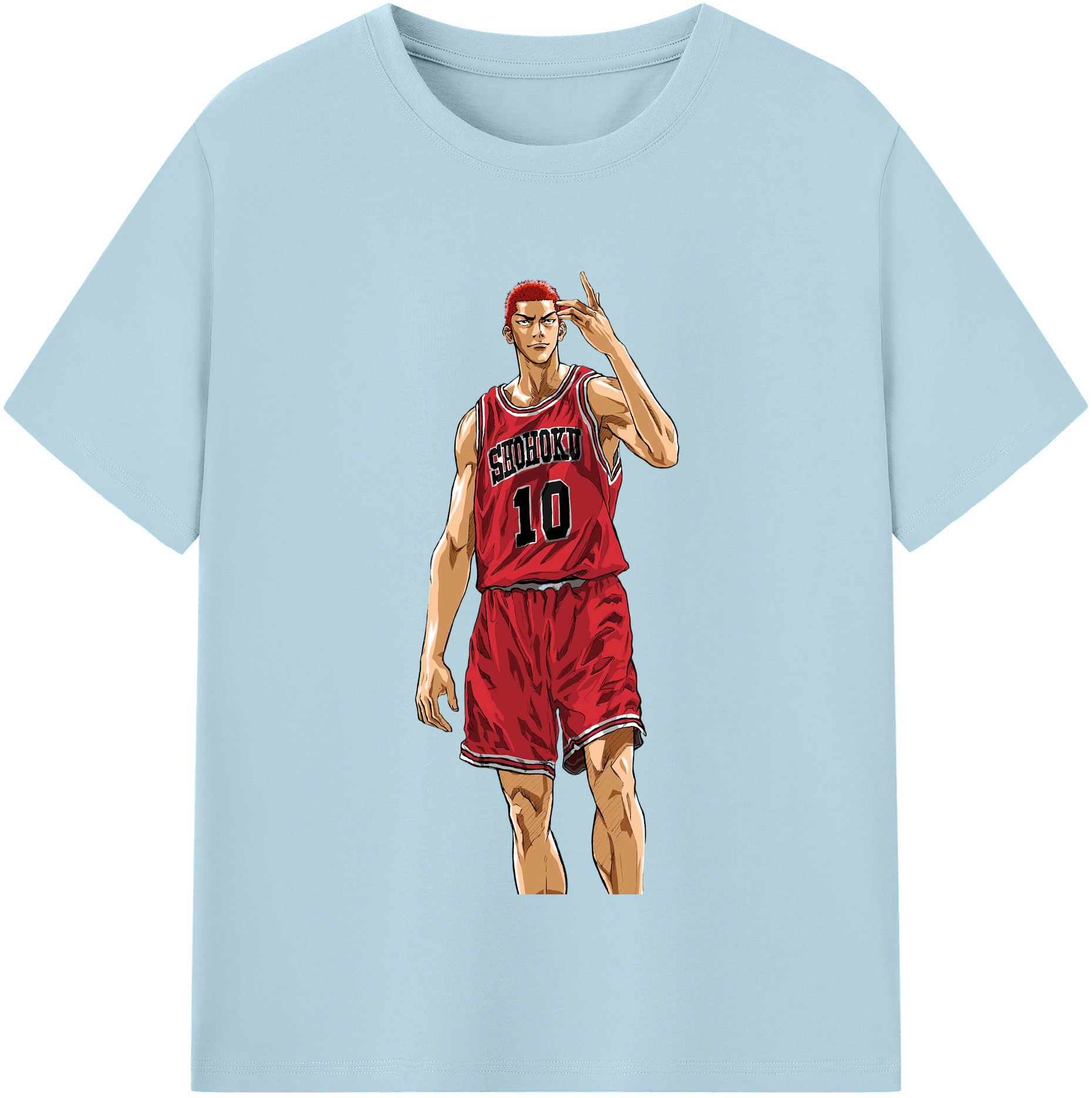 SLAM DUNK／スラムダンク 綿100％半袖Tシャツ（フロントプリント）